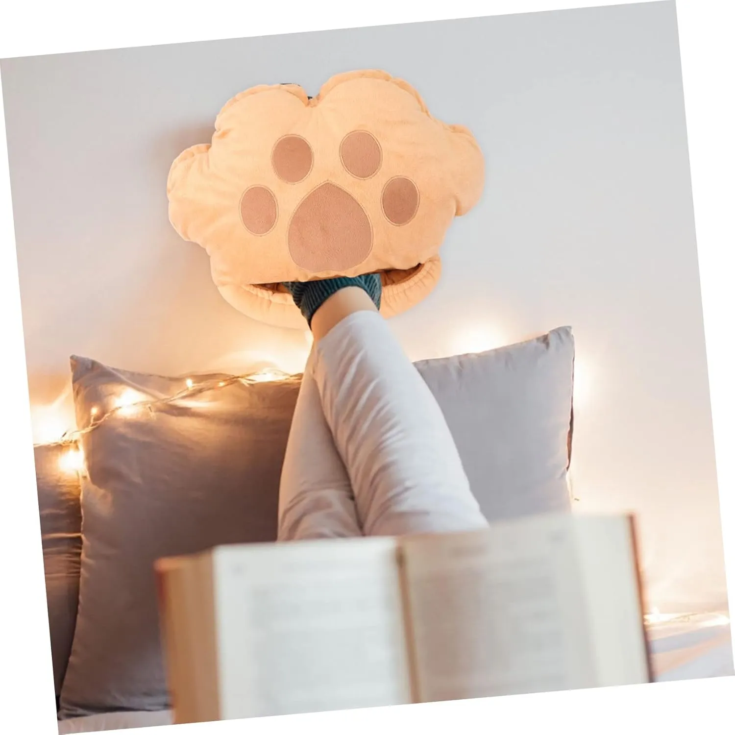 1 PC USB Foot Warmer Portable Table Electric Table Plush Slippers Fuzzy House Slippers Plush Foot Warmer