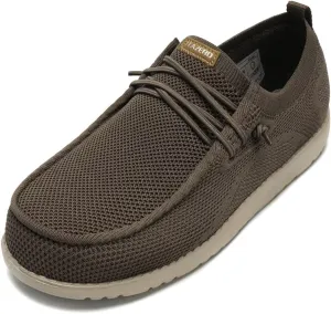 1TAZERO Men Wide Width Slip On Shoes Loafer with Arch Support Insoles Men Casual Shoes for Plantar Fasciiti with Arch Support