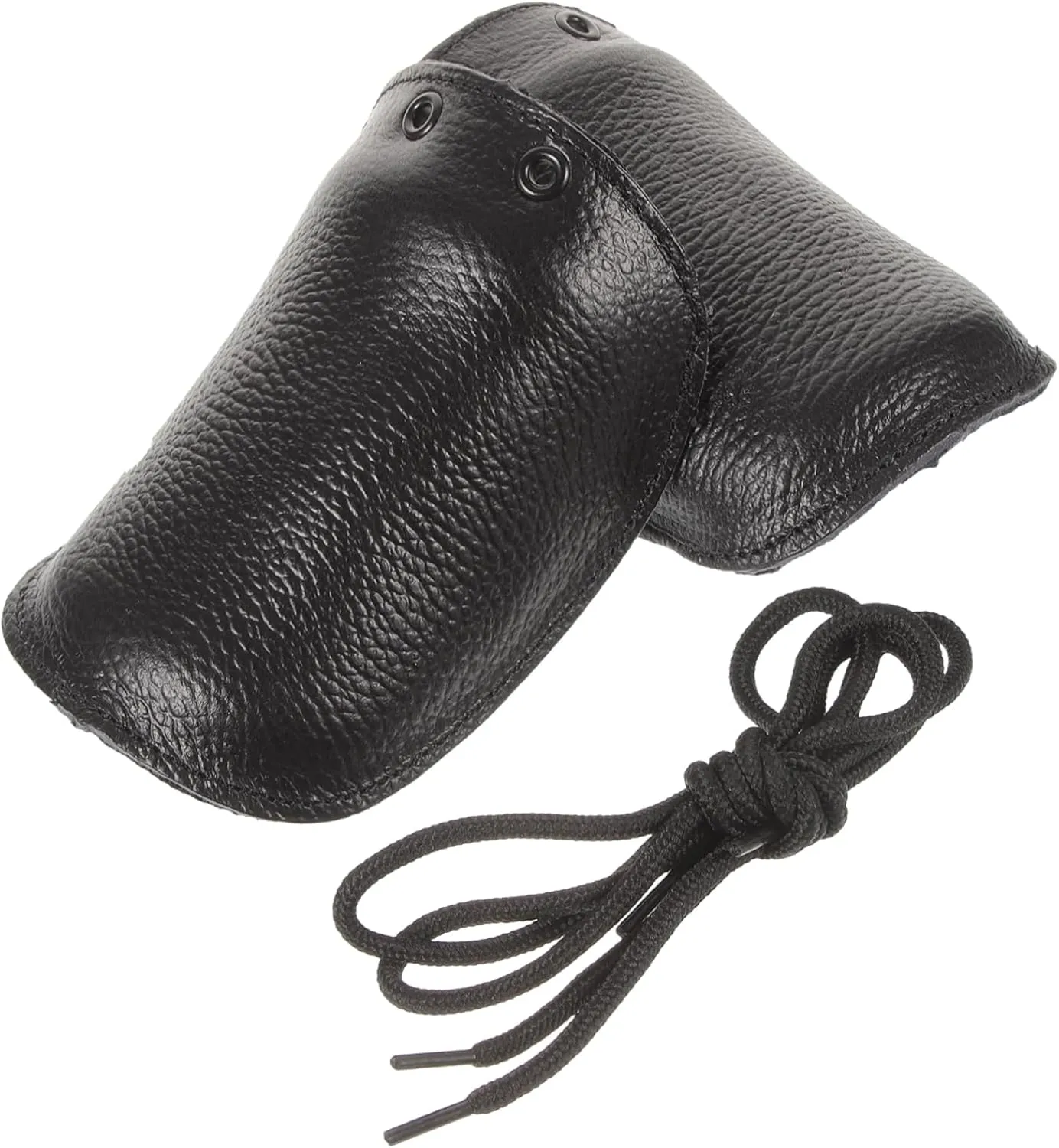 2 Pairs Cover Outdoor Shoe Protectors Men Women Work Toe Guard Heel Protectors Safety Shoes Outdoor Accessory Simple Shoe Sleeve Two Layers of Cowhide Black