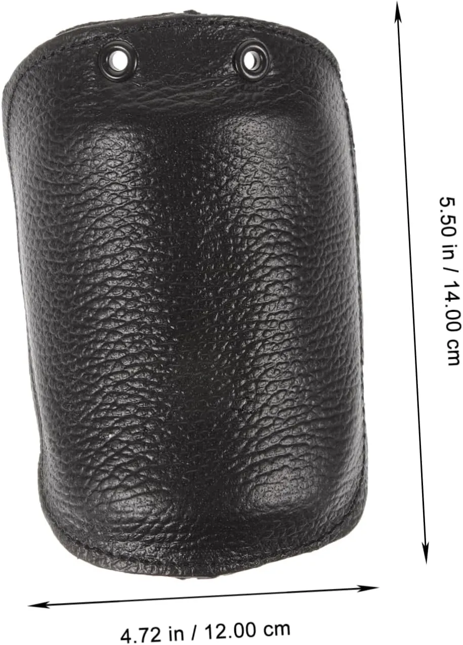 2 Pairs Cover Outdoor Shoe Protectors Men Women Work Toe Guard Heel Protectors Safety Shoes Outdoor Accessory Simple Shoe Sleeve Two Layers of Cowhide Black