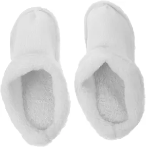 2 Pairs Plush Hole Shoes Cover Sheepskin Wool Slipper Liners Shoes Boots Inserts Grips Thick Casual Shoe Slippers Sandals Inner Wearing Holes Shoe Buckle Warm Toe Cotton
