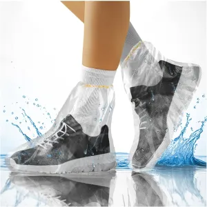 20 Pairs Waterproof Shoe Covers for Rain, Disposable Plastic Non Slip Shoes and Boots Covers, Dustproof Water Proof Shoe Protectors Cover for Women Men Outdoor