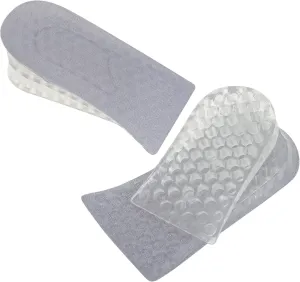 2Pairs Height Increase Insoles for Men and Women Invisible Heel Lift Shoe Pads Shock Absorption Material Comfortable Foot Protection Lightweight Design for Everyday