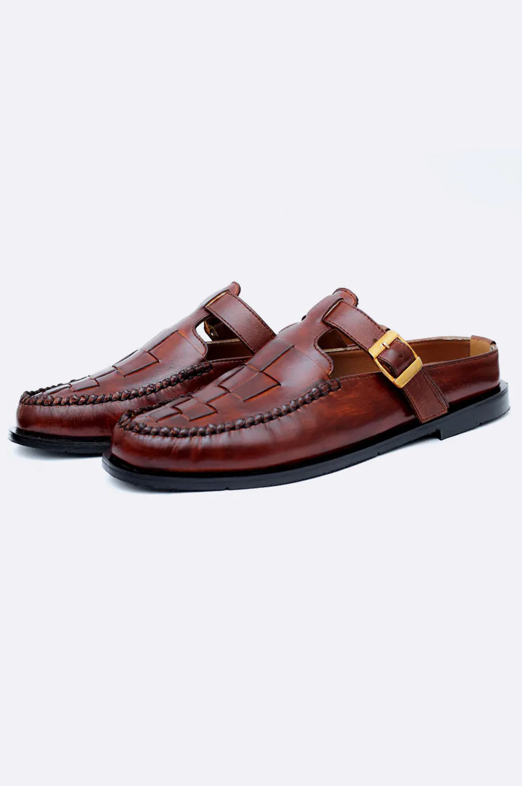 3128 BRA Brown Patina Mules
