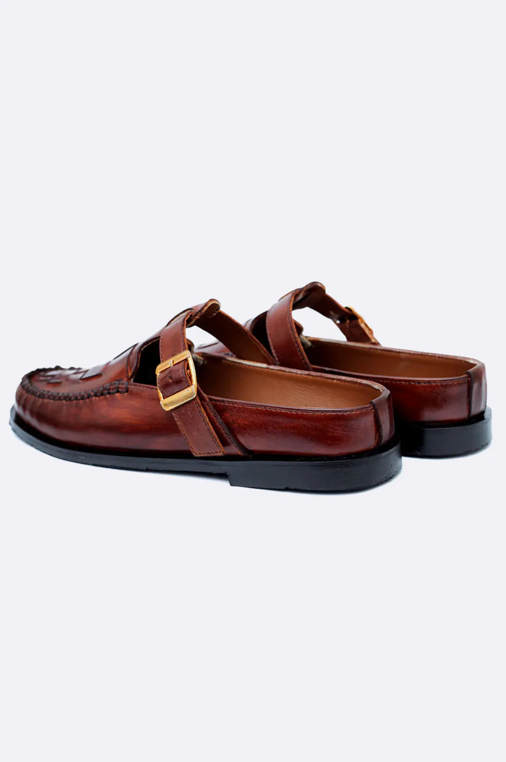 3128 BRA Brown Patina Mules