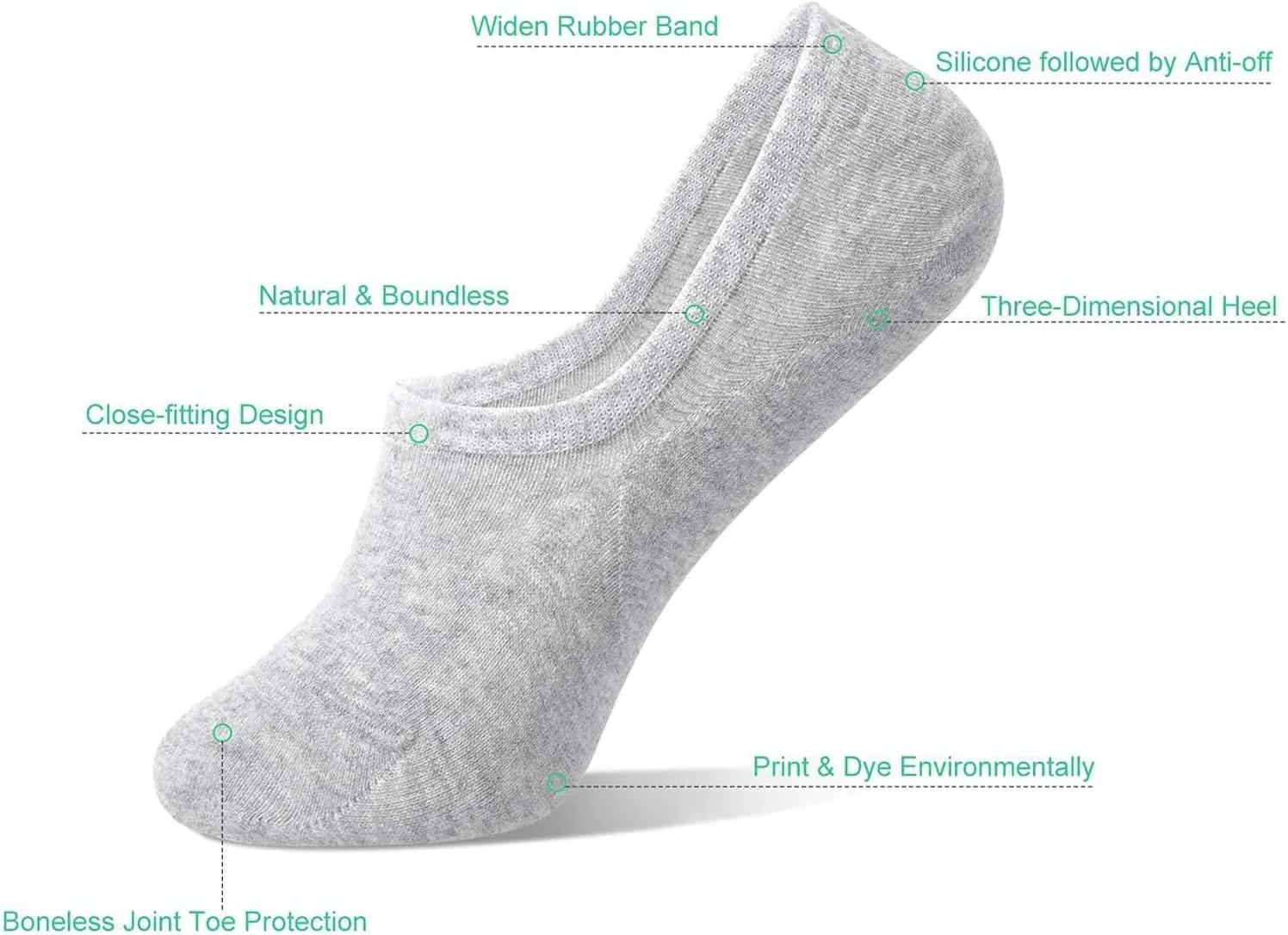 6 Pairs Ankle Low Socks No Womens Compression Socks Breathable Causal Show Soft Non Slip Socks Liner Cut Cotton Sock Slippers