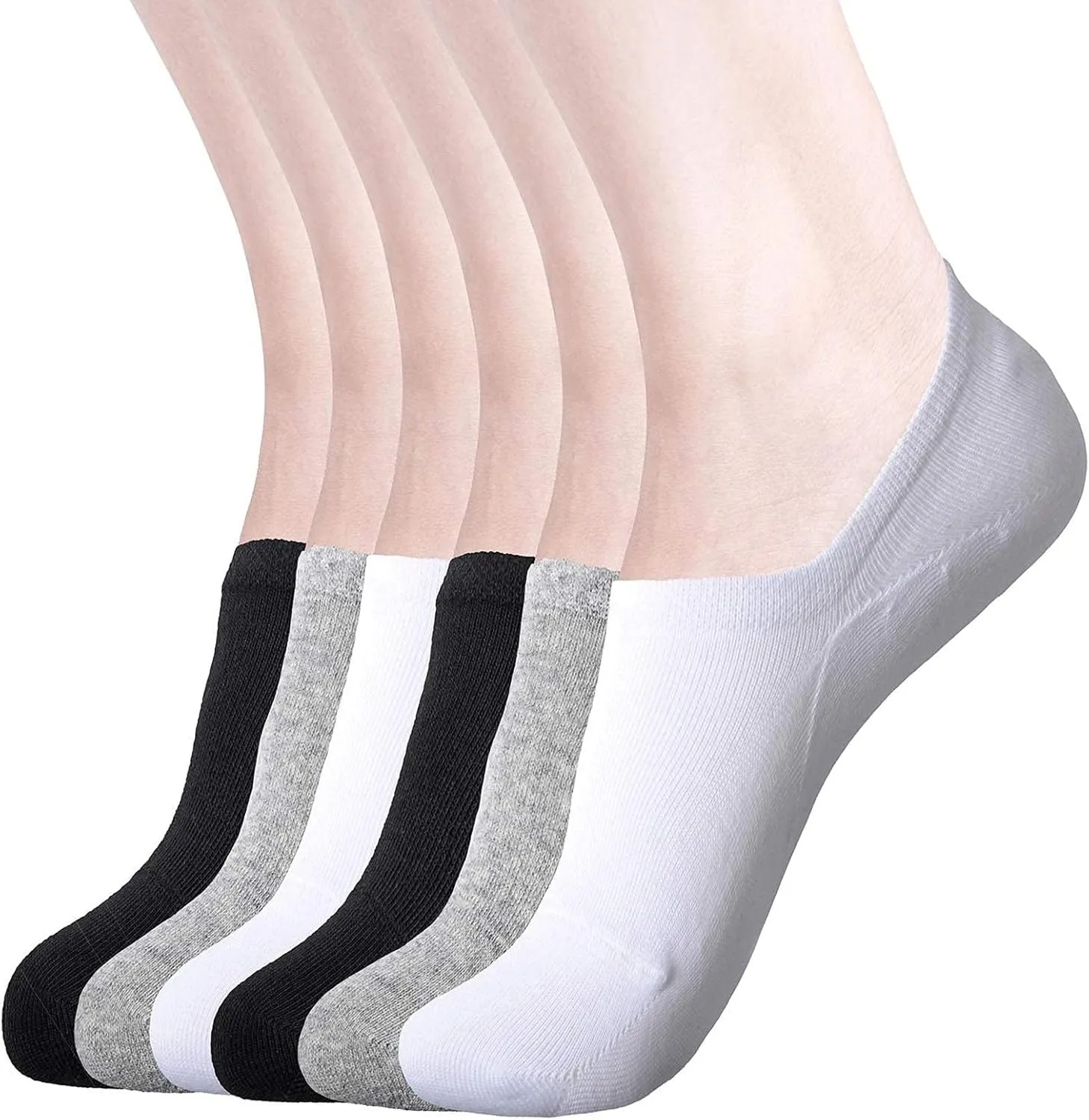 6 Pairs Ankle Low Socks No Womens Compression Socks Breathable Causal Show Soft Non Slip Socks Liner Cut Cotton Sock Slippers