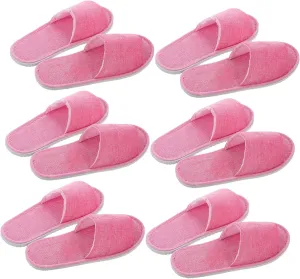 6 Pairs One-off House Slippers Hotel Supply Waterproof Anti-skid Soft Material Travel Foldable Slippers