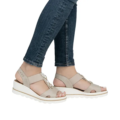 67498-62 - Strappy Metallic Sandal - Rieker