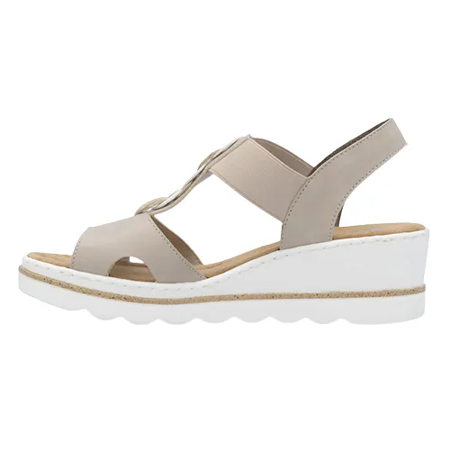67498-62 - Strappy Metallic Sandal - Rieker