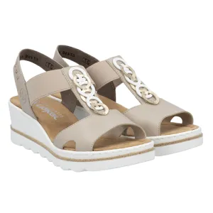 67498-62 - Strappy Metallic Sandal - Rieker