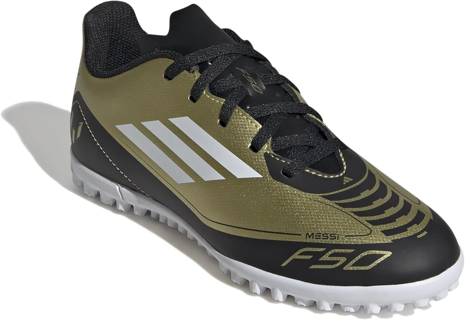 Adidas F50 Futsal Shoes, Junior Kids, Messi Club, TF, Boys, Girls, 6.7 - 9.6 inches (17 - 24.5 cm)