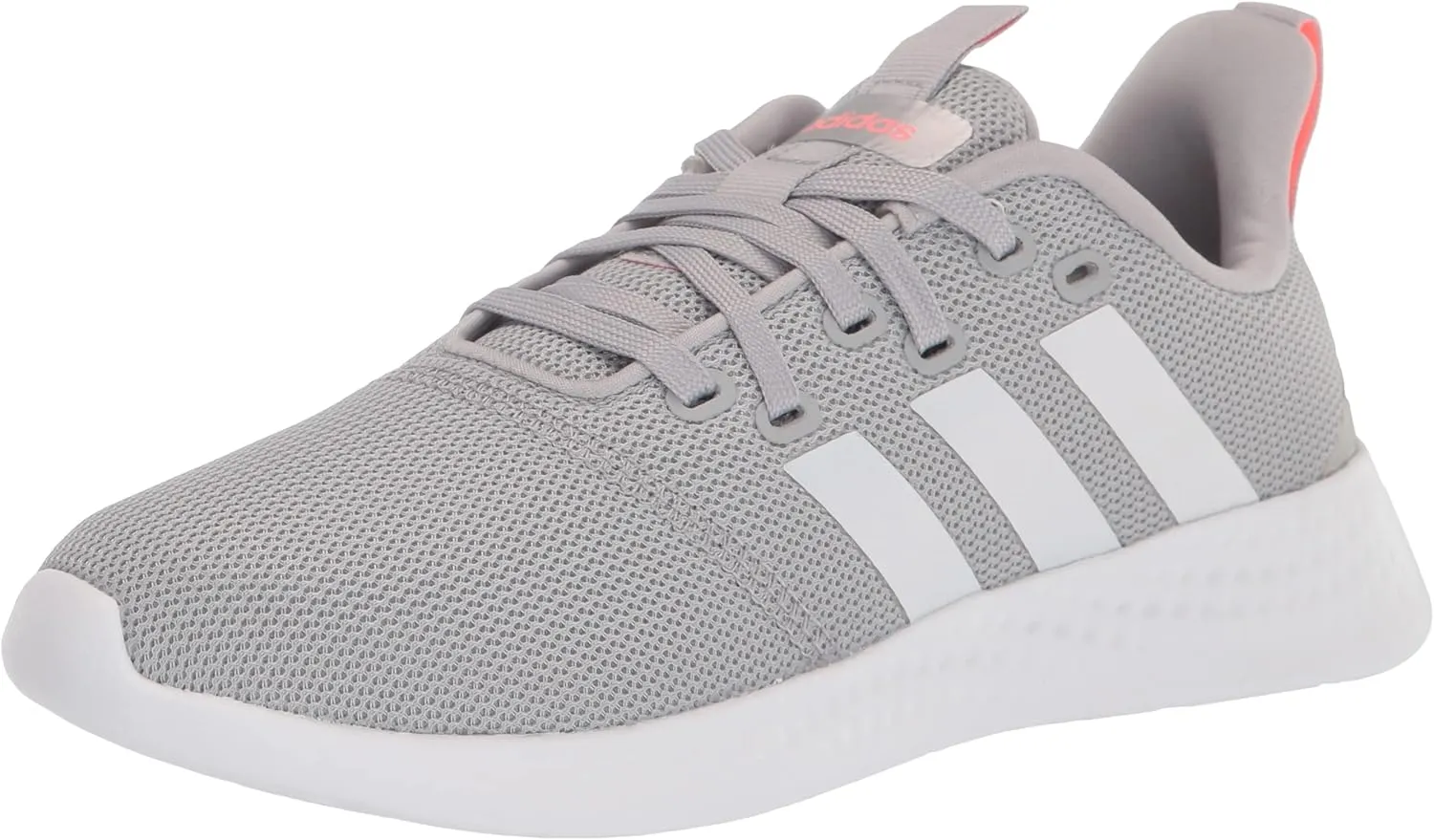 adidas Women's Puremotion Running Shoe, Grey Two/White/Acid Red, 6