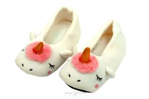 Adorable Unicorn Winter Plush Slippers