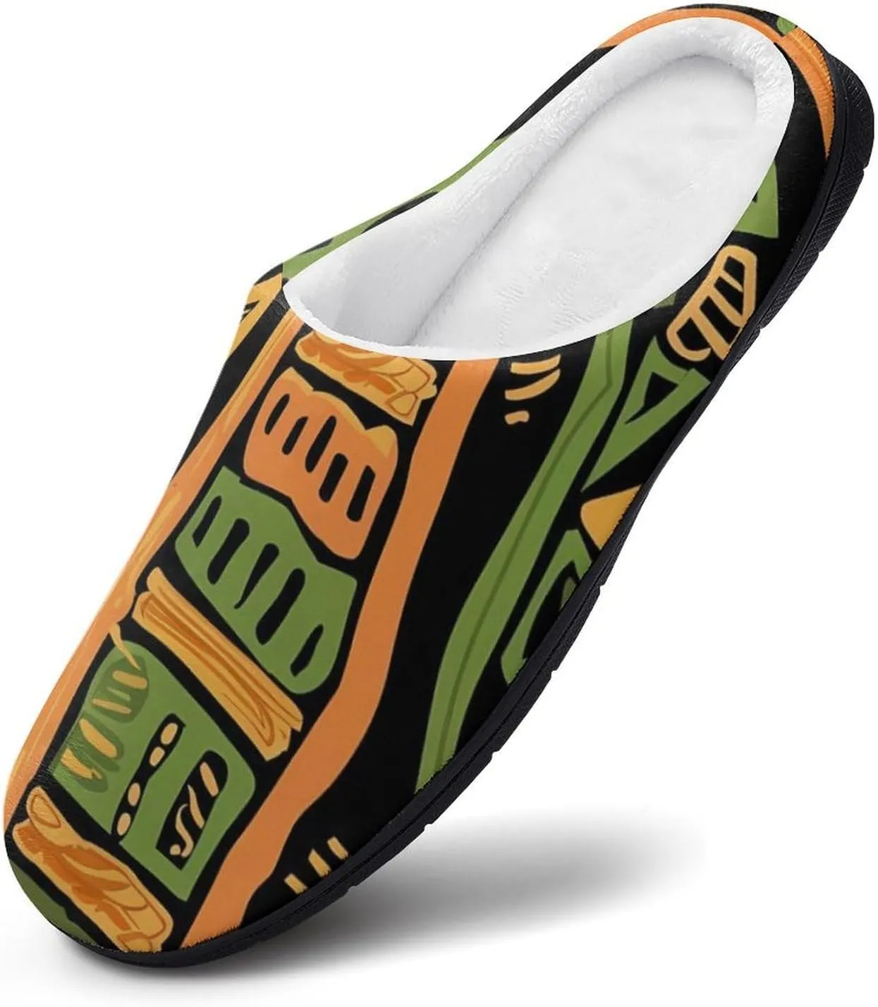 African Ethnic Patterns Cotton Slippers Memory Foam House Shoes Anti-skid Sole Slipper for Women Indoor And Outdoor