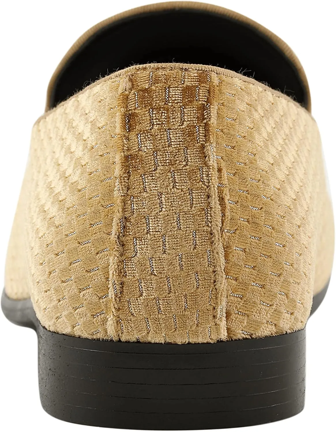 Amali Fishman Men’s Dress Shoes Plush Velvet with a Quilted Design Slip-on Driver Shoes for Men Velvet Loafers The Original Smoking Men Tuxedo Slipper Shoes