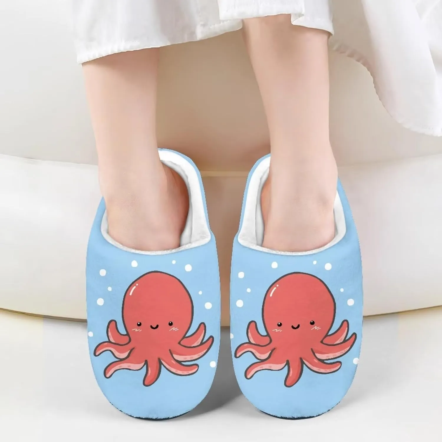 Animal Cotton Slippers for Kid Comfort Cozy Slippers Breathable Slip-On Plush Outdoor Home Non-Slip Slipper for Kids