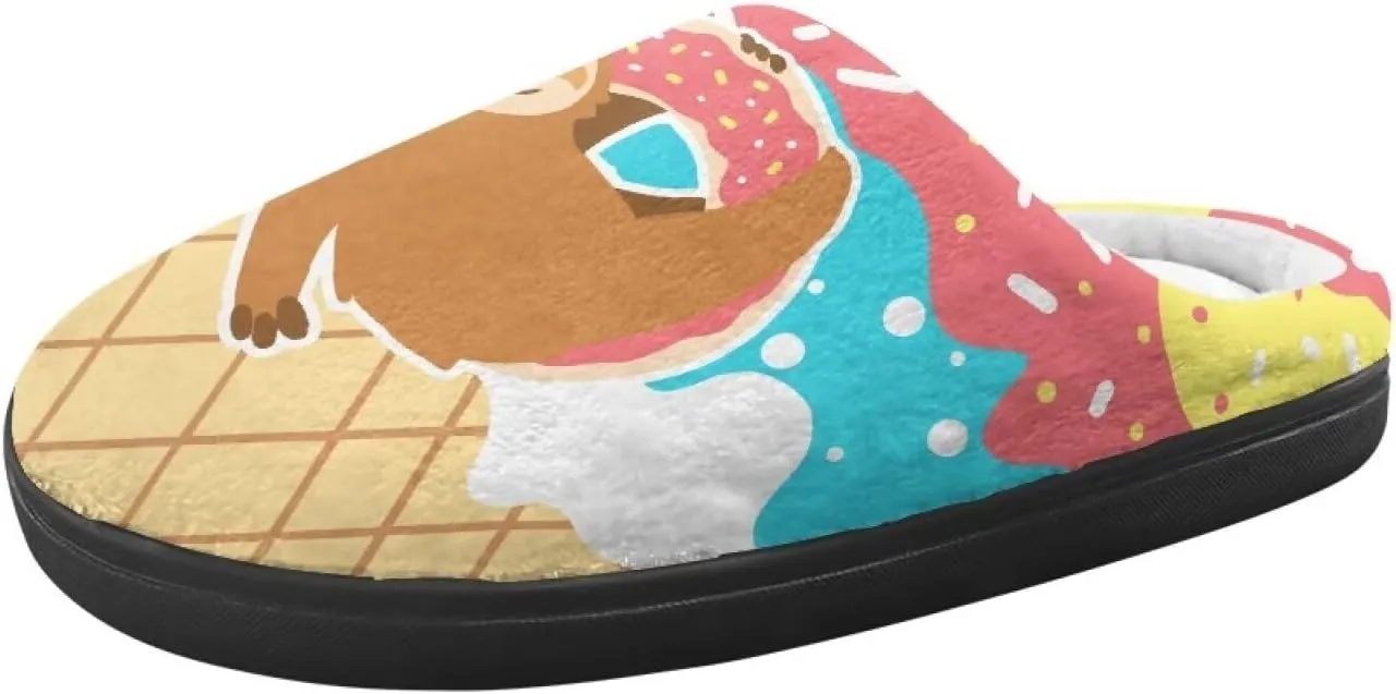 Animal Cotton Slippers for Kid Slip-On Plush Slippers Breathable Comfort Cozy Outdoor Bedroom Plush Slipper for Kids