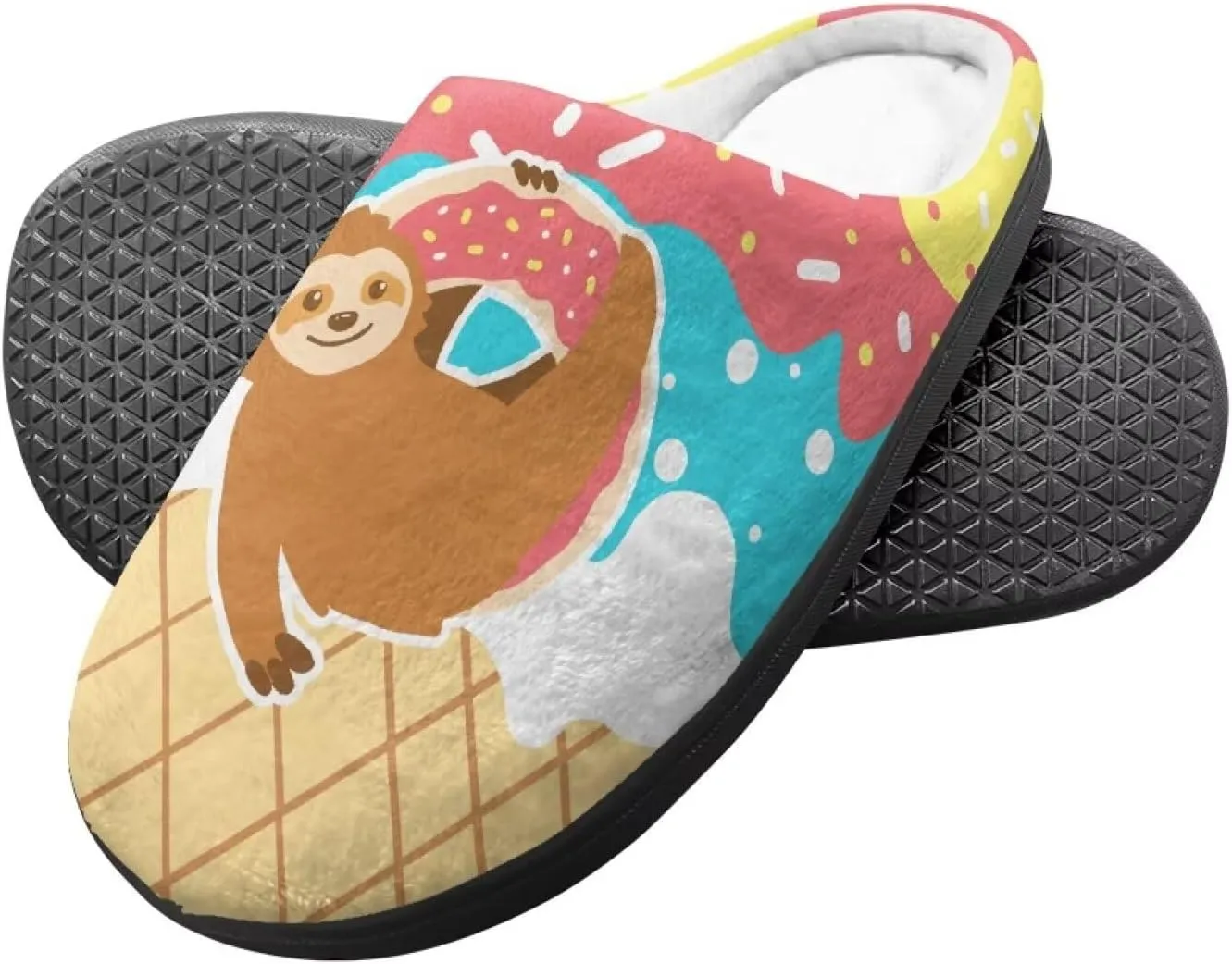 Animal Cotton Slippers for Kid Slip-On Plush Slippers Breathable Comfort Cozy Outdoor Bedroom Plush Slipper for Kids
