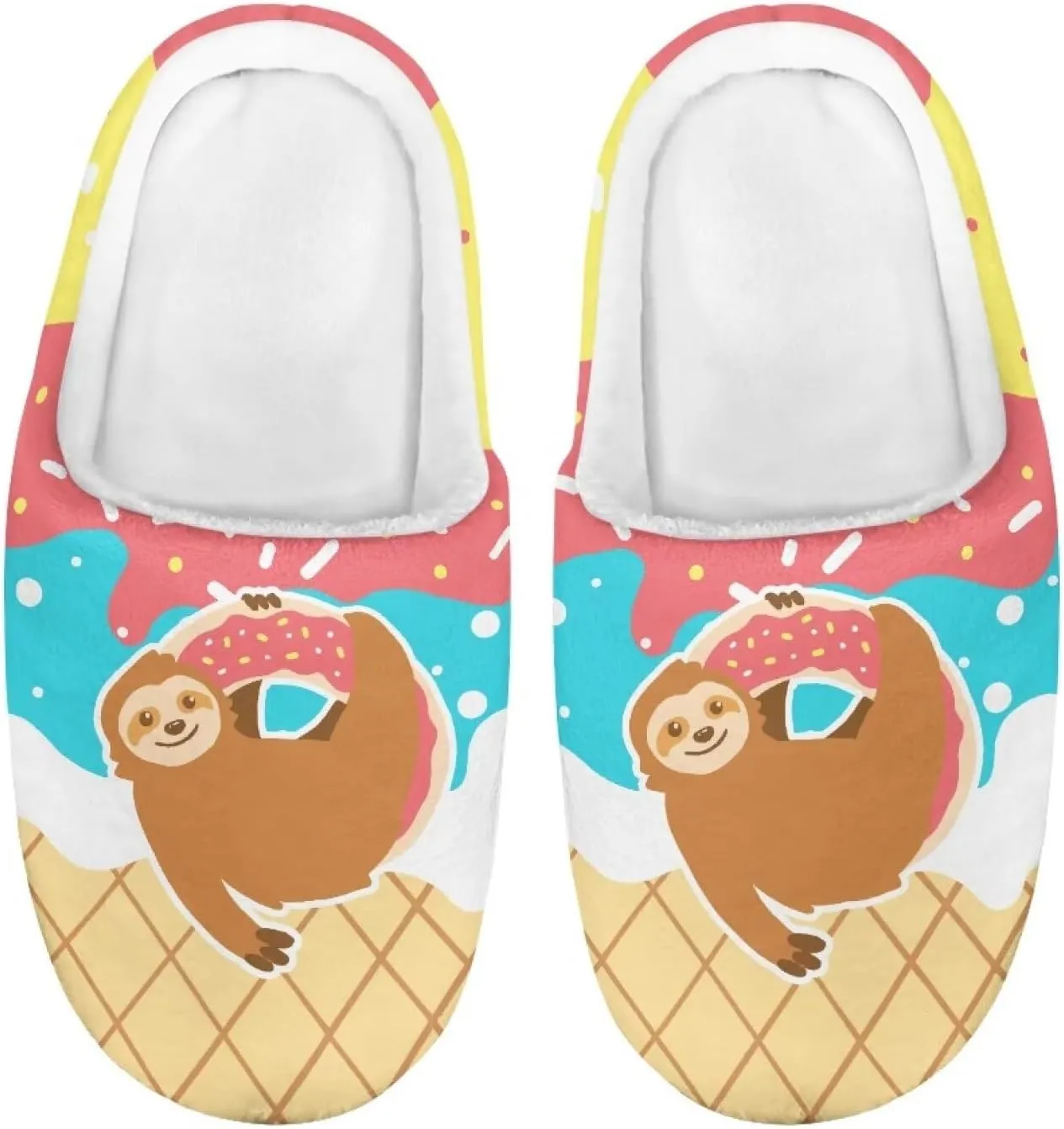 Animal Cotton Slippers for Kid Slip-On Plush Slippers Breathable Comfort Cozy Outdoor Bedroom Plush Slipper for Kids