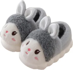 Animal slippers for women Cute rabbit slippers Soft warm winter home plush cotton slippers Cotton shoes
