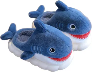 Animal slippers for Women Men Cute Shark Slippers Cozy adult home fuzzy cotton slippers