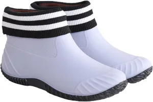 Ankle Rain Boots Women Knit Lined Mens Grounded Footwear Booties with Heel Non Slip Work Barefoot Shoes Mens Rain Boots Slip On Non-Slip Rubber Waterproof Men's Snow Boots