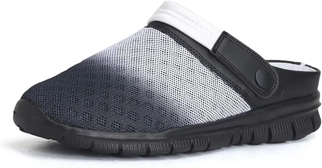 Axcone Men's Women's Garden Clogs Summer Breathable Mesh Slippers Lightweight Non-Slip Outdoor Beach Sandals