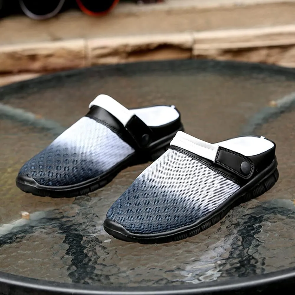 Axcone Men's Women's Garden Clogs Summer Breathable Mesh Slippers Lightweight Non-Slip Outdoor Beach Sandals