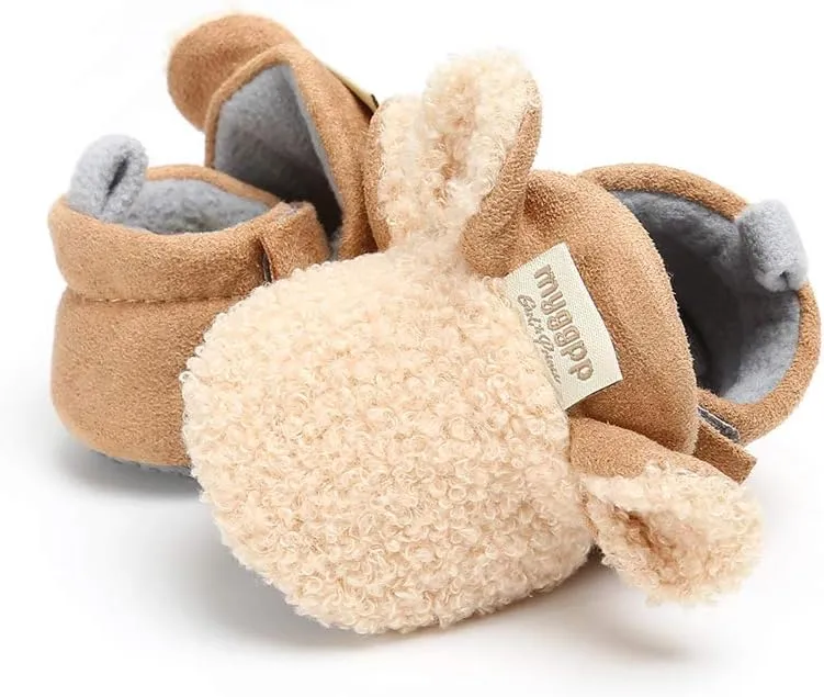 Baby Boys Girls Soft Plush Slippers Cartoon Toddler Infant Warm Winter House Shoes