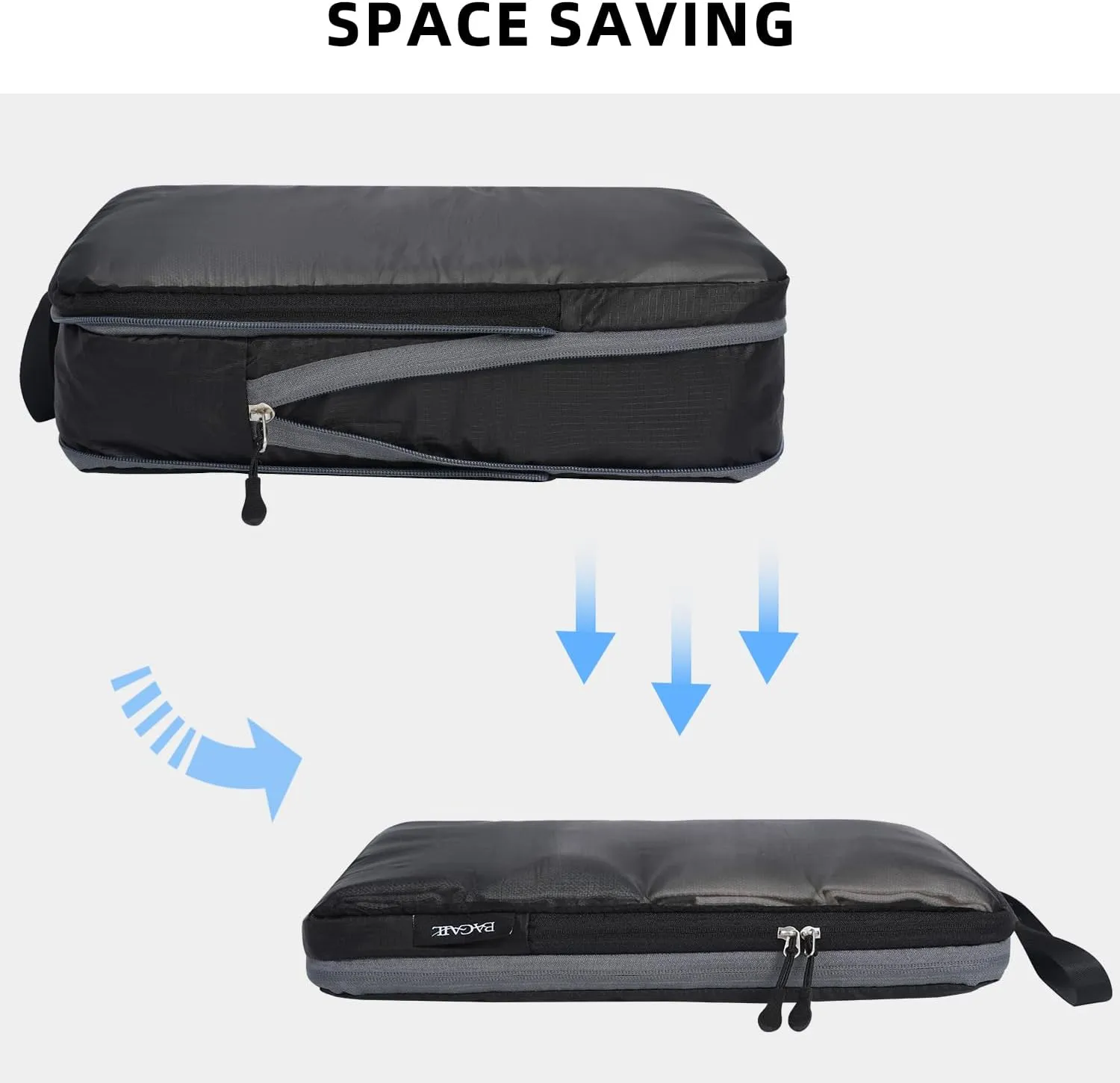 BAGAIL 4 Set/6 Set Ultralight Compression Packing Cubes Packing Organizer for Travel Accessories Luggage Suitcase Backpack