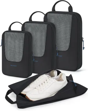 BAGSMART Compression Packing Cubes for Travel, 6 Set/4 Set Packing Cubes for Suitcases, Compression Suitcase Organizer Bags Set for Travel Essentials, Lightweight Packing Organizers
