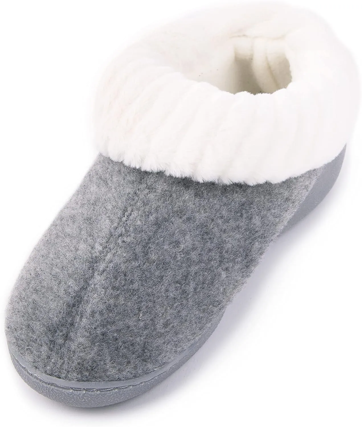 Bandolino Women's House Shoes, Warm Plush Lined Wool Clog Winter Slippers, Rubber Soled Indoor/Outdoor Womens Slipper