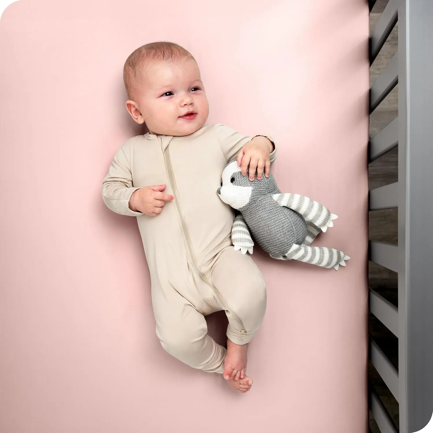 Bare Home 3-Pack Fitted Crib Sheet - Premium 1800 Ultra-Soft Microfiber - Breathable - Baby Sheet - for Boys & Girls - Fits Standard Crib and Toddler Mattresses (Crib, Pink Slipper)