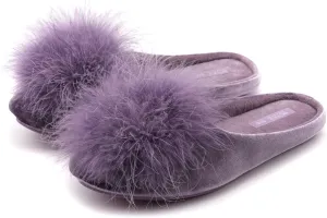 BCTEX COLL Women's Cozy Velvet Memory Foam House Slipper, Ladies Fuzzy Bedroom Slipper Non-slip Sole