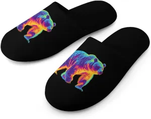 Bear Thermal Imaging Winter Mens Slippers Soft Lightweight Breathable Slip On House Shoes Indoor Outdoor