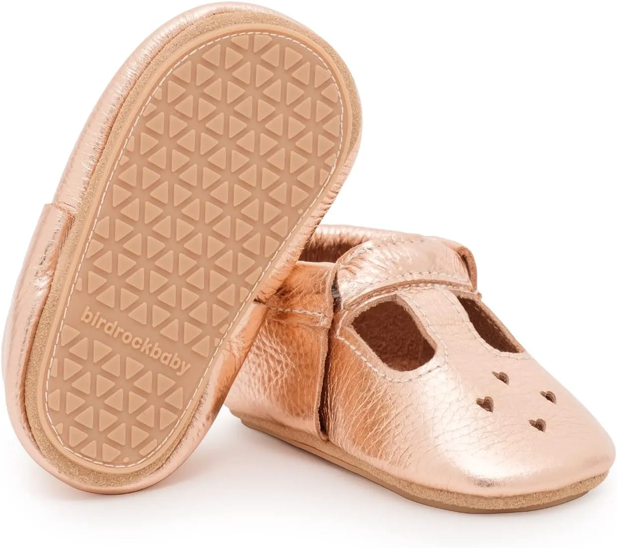 BirdRock Baby Hard Sole Mary Janes - Genuine Leather Shoes for Toddler Girls