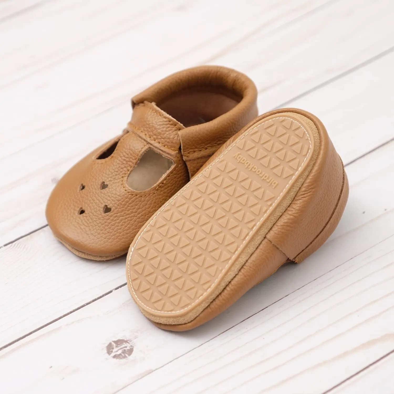 BirdRock Baby Hard Sole Mary Janes - Genuine Leather Shoes for Toddler Girls