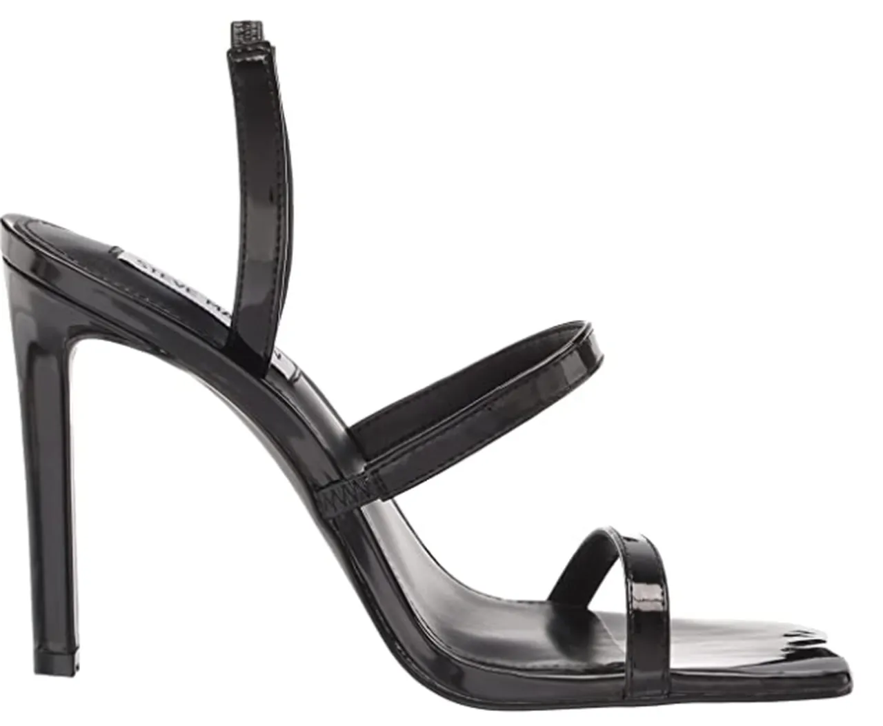 Black Heeled Gracey Steve Don't miss it Stiletto All-inclusive selection Sandals Madden Patent Slip-On Square-Toe