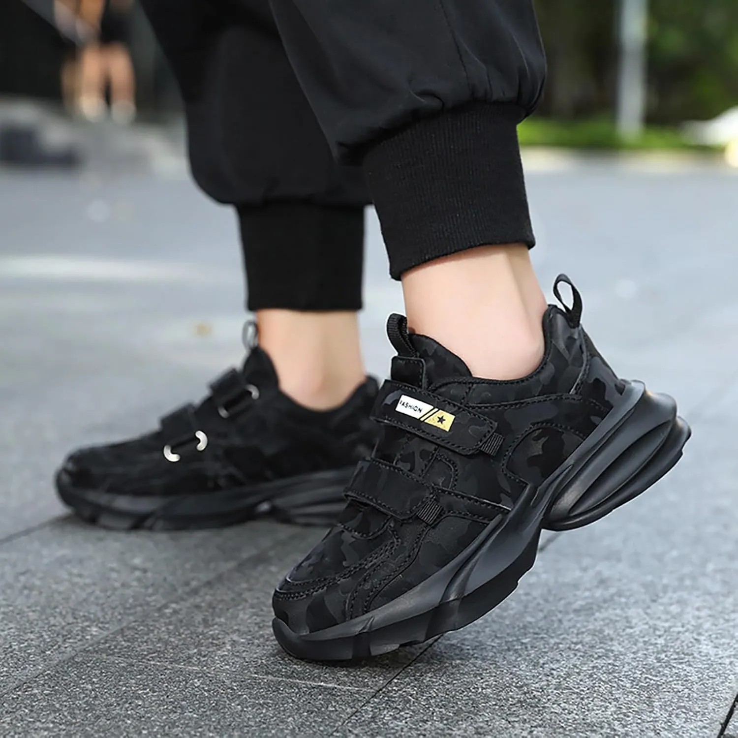 Boys School Sport Shoes Kids Lightweight Breathable Basketball Sneakers Soft Sole Outdoor Running Girls Shoes Size 8