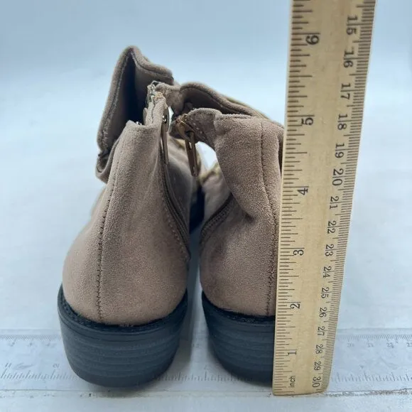 Brown Women's Lace Up Ankle Boots Comfortable Lightweight Walking Shoes