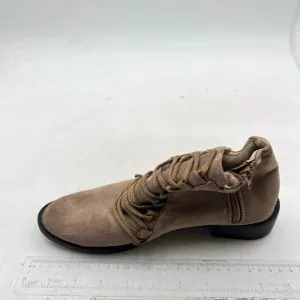 Brown Women's Lace Up Ankle Boots Comfortable Lightweight Walking Shoes