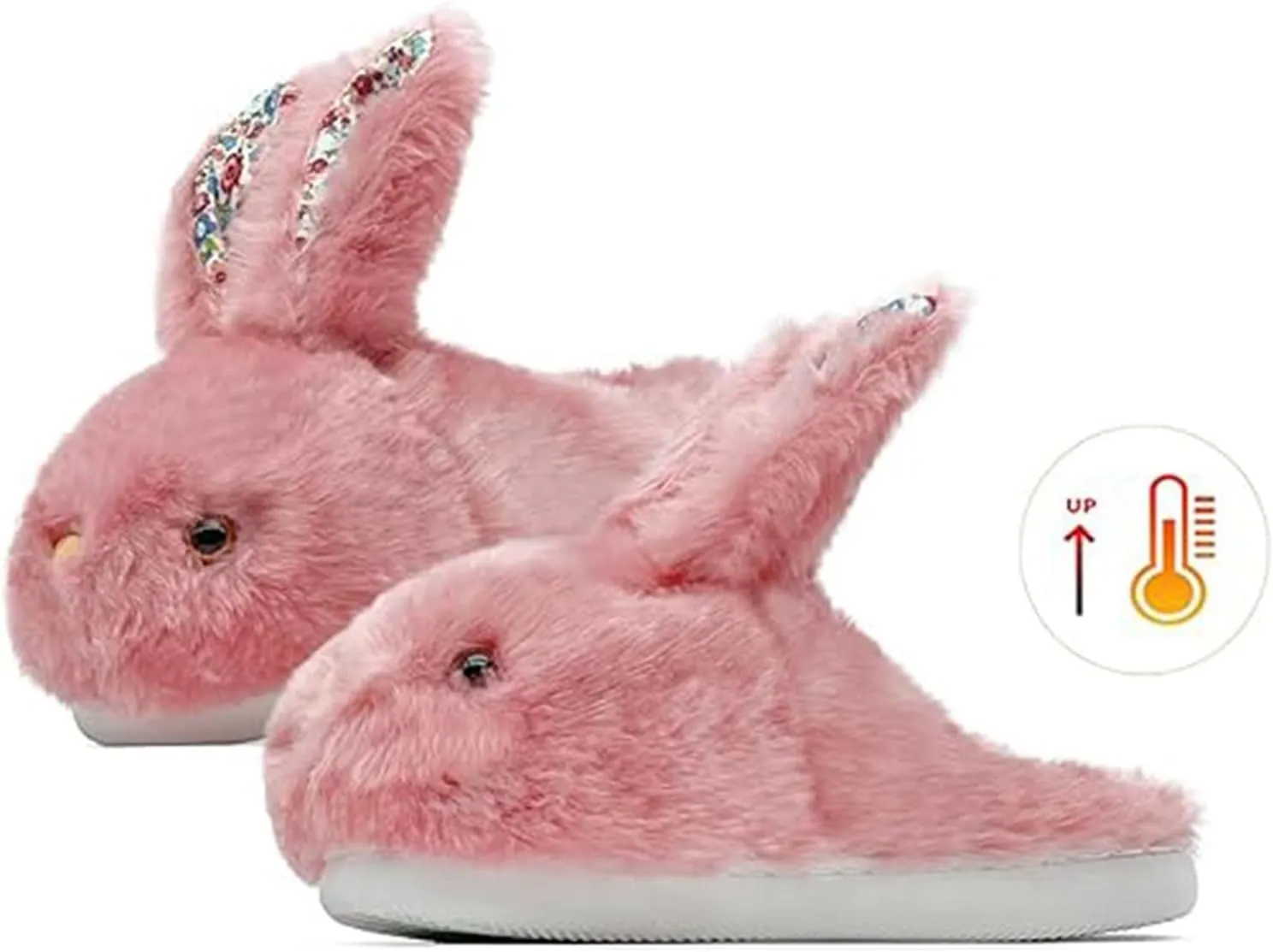 Bunny Slippers for Women Cute Plush Rabbit Fuzzy Slippers, Soft Fluffy Animal Winter Warm Indoor House Slippers Shoes