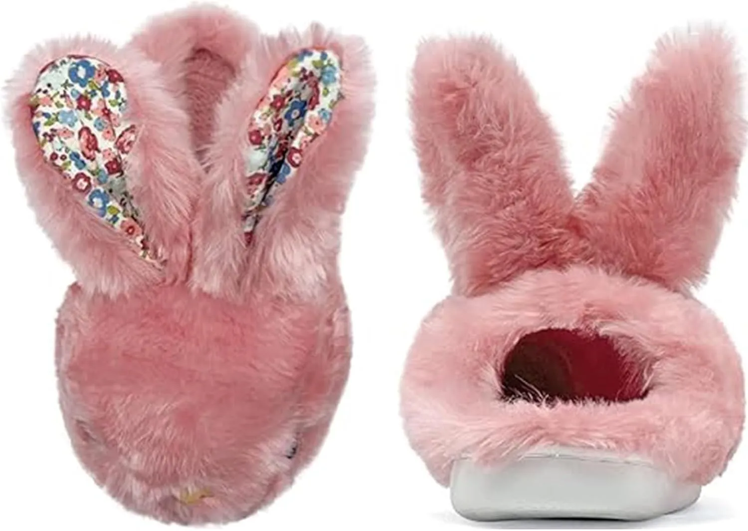 Bunny Slippers for Women Cute Plush Rabbit Fuzzy Slippers, Soft Fluffy Animal Winter Warm Indoor House Slippers Shoes