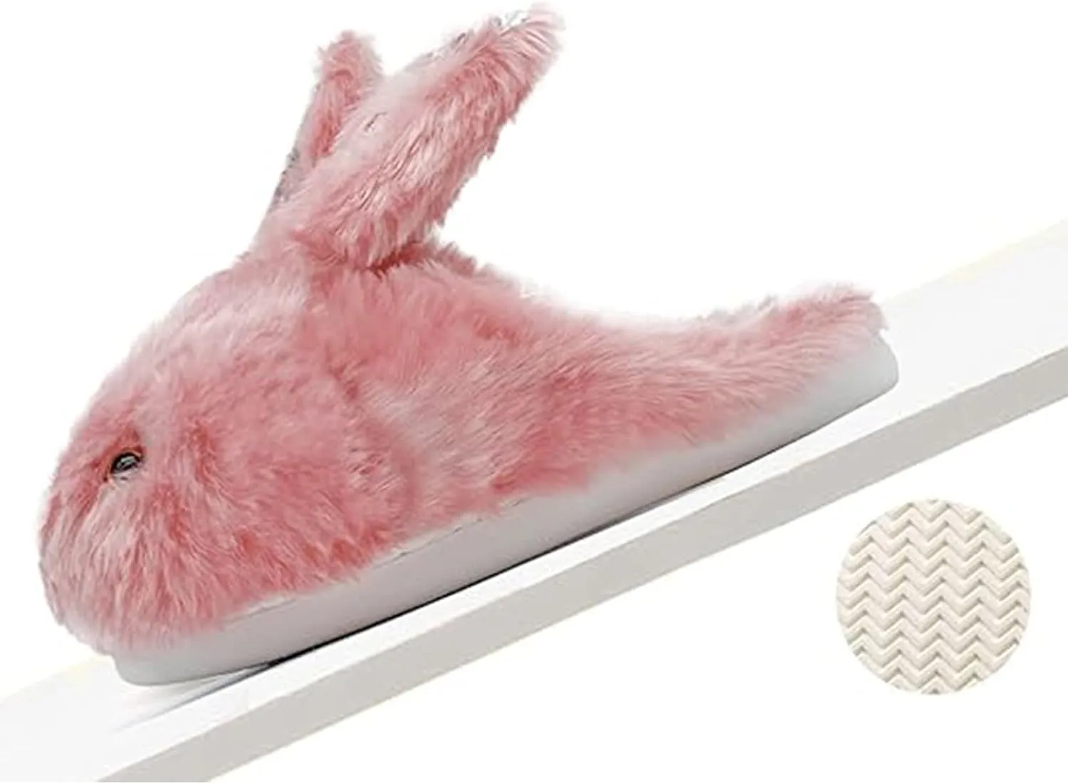 Bunny Slippers for Women Cute Plush Rabbit Fuzzy Slippers, Soft Fluffy Animal Winter Warm Indoor House Slippers Shoes