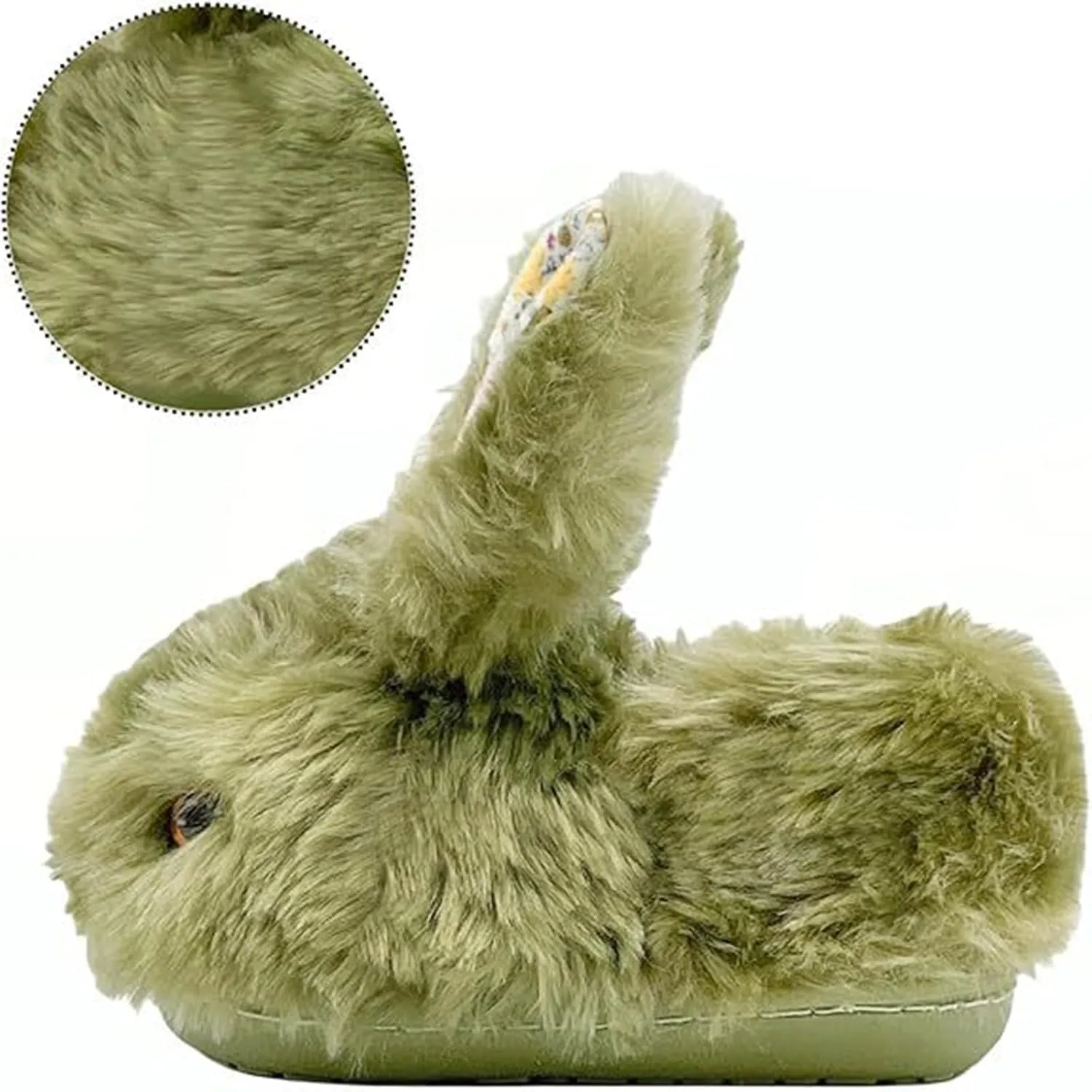 Bunny Slippers for Women Cute Plush Rabbit Fuzzy Slippers, Soft Fluffy Animal Winter Warm Indoor House Slippers Shoes