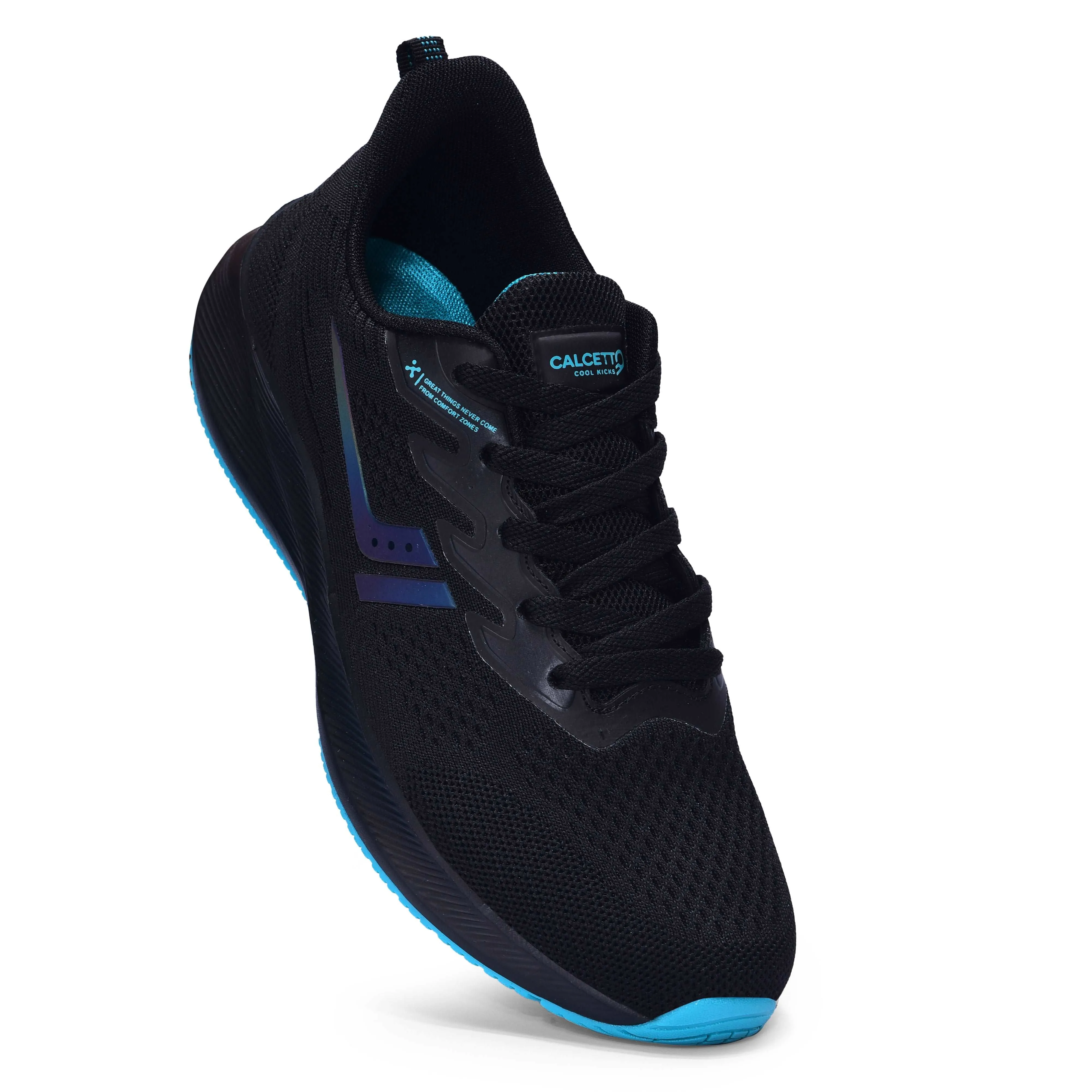 Calcetto Lightweight Casual Men'S Running Sports Shoes CLT-0964 Black Sea Green