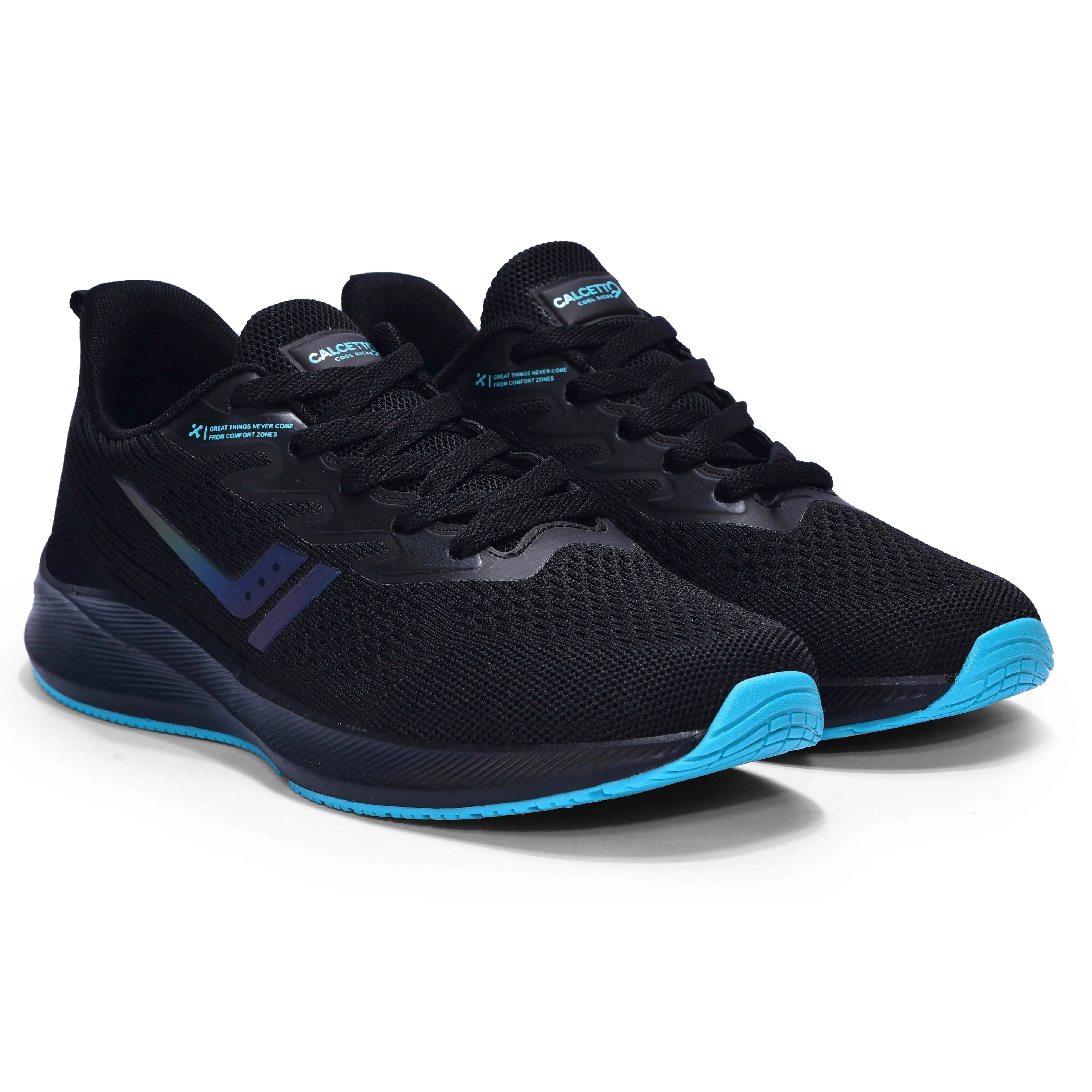 Calcetto Lightweight Casual Men'S Running Sports Shoes CLT-0964 Black Sea Green