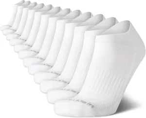Calvin Klein Men's Liner Socks - 12 Pack Cushioned Non-Slip No Show Sneaker Loafer Socks - Ultra Low Cut Socks for Men (7-12)