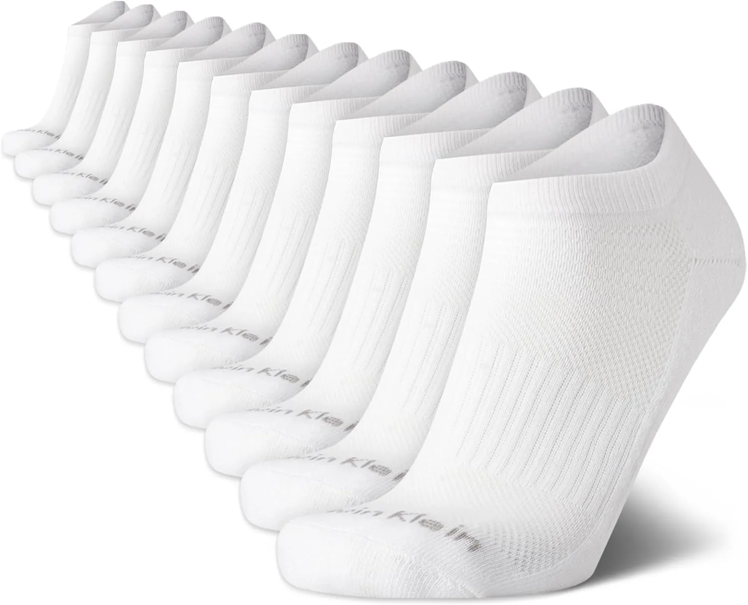 Calvin Klein Men's Liner Socks - 12 Pack Cushioned Non-Slip No Show Sneaker Loafer Socks - Ultra Low Cut Socks for Men (7-12)